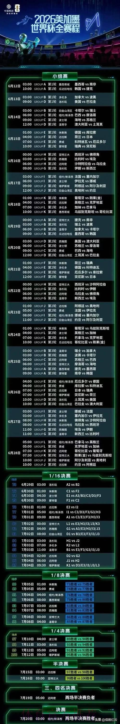 2026世界杯手机端全程高清直播完整观看指南